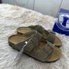 Unisex kožené sandály Birkenstock s dvojitým páskem – Stylová, silná podrážka, letní móda pro zvýšení výšky