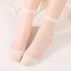 Women's Spring and Summer Fashionable Transparent Crystal Silk Cotton Socks