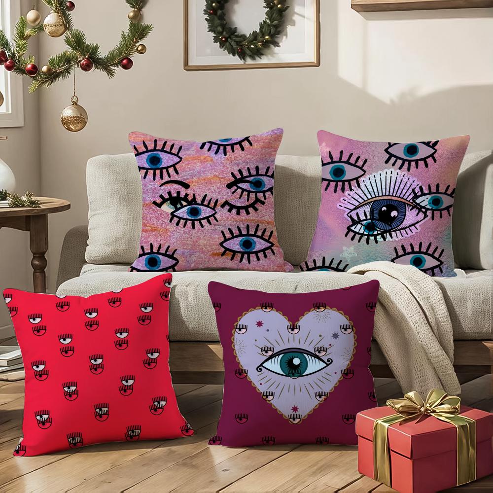 Cushion Cover Pattern Printed Pillowcase For Living Room Sofa Cushion Cover & Bedroom Decor C-CHIARA FERRAGNICOOL