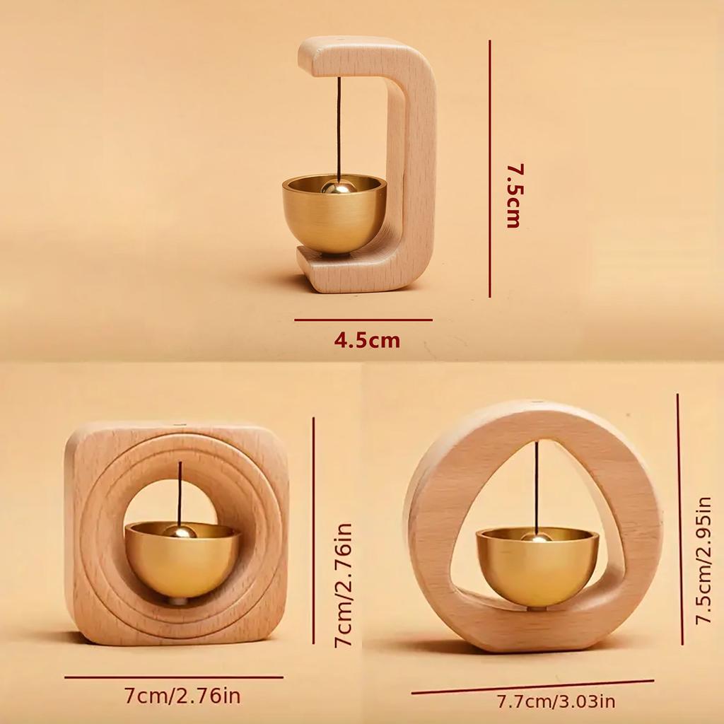 1 Stück Messing Dopamin Türklingel Holzglocke Eingang Haus Windspiel Japanischer Stil Einweihung Eingang Haus Anhänger Qualität