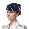 Vintage Pillbox Hat Flower Felt Beret Charm Airline Stewardess Caps  Banquet