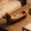 Animal Jewelry Catchall Dish Plastic Sausage Dog Planter Flowerpot Dachshund Storage Tray  Bathroom