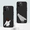 Minimalist Couple Matching Case For iPhone 17Air 16 15 14 13 12 11 Pro Max Plus Friends Cartoon Shockproof Soft TPU Back Cover