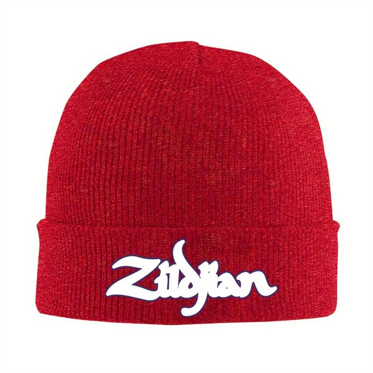 Zildjian Логотип Серьезная Теплая Вязаная Шапка Хип-Хоп Шапка-Бини Осень Зима Уличные Шапки-Бини для Взрослых