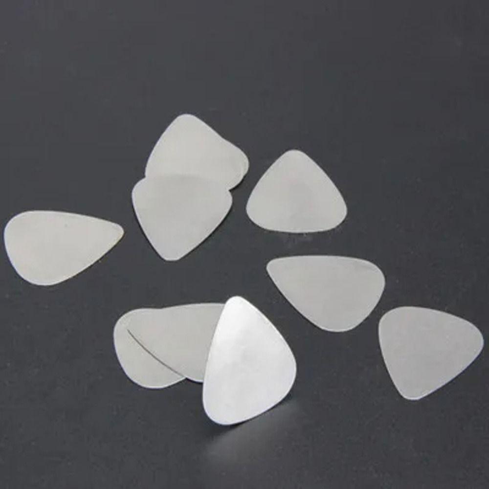 10PCS Mediator Metal Guitar Plectrum 0.3mm Finger Shrapnel Stainless Steel Guitar Picks Bass Guitar