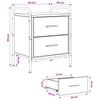 Nightstand Artisan Oak 40 X 30 X 50 Cm Engineered Wood
