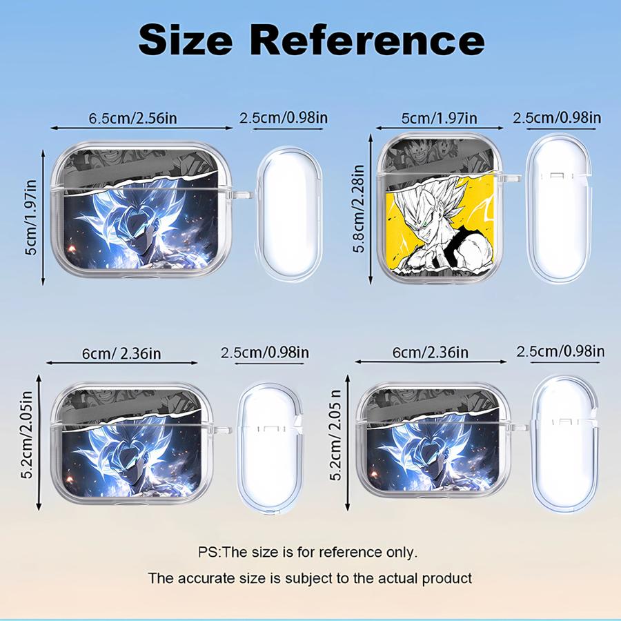 Clear Earphone Cases Cover Case For Airpods Pro 4 1 Pro2 Pro3 3 2 Anime Goku