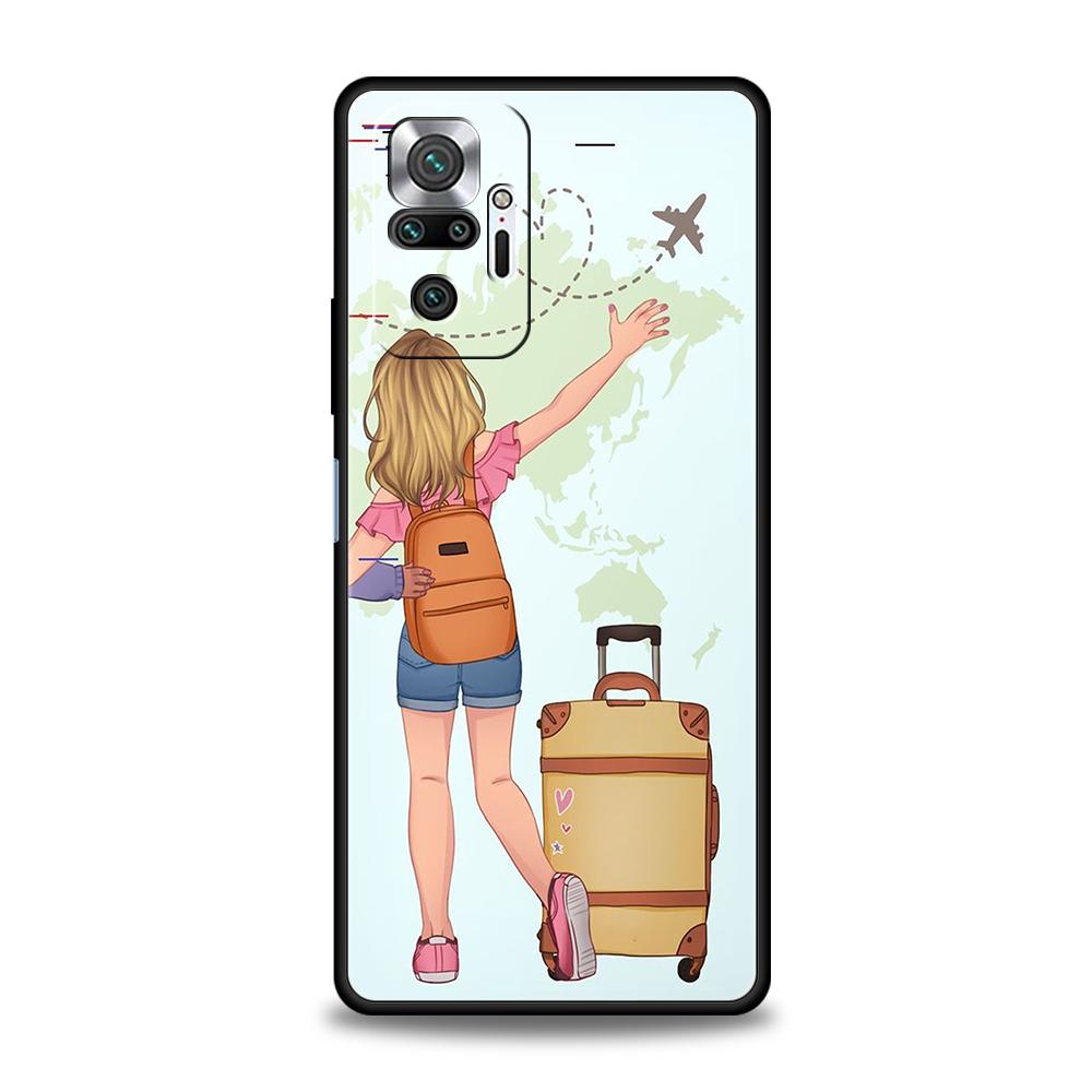 Fashion Planes World Map Travel Phone Case For Xiaomi Redmi Note 12 5G 10C 10 11 9 8 Pro Plus 9S 7 8T 9T 9A 8A 9C K50 K40 Cover