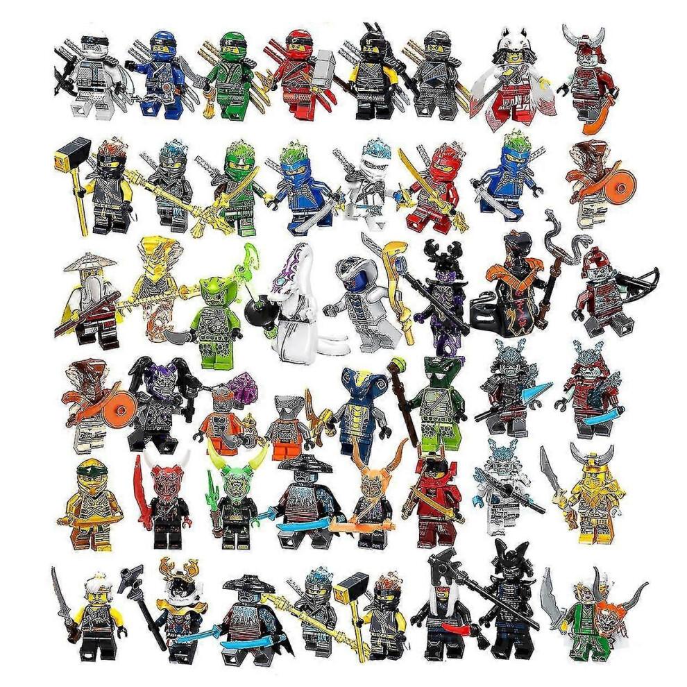 Set de 48 Mini Figurines Ninjago, Jouets Figurines d'Action pour Enfants, Cadeaux d'Anniversaire pour Garçons, Filles et Collectionneurs Adultes
