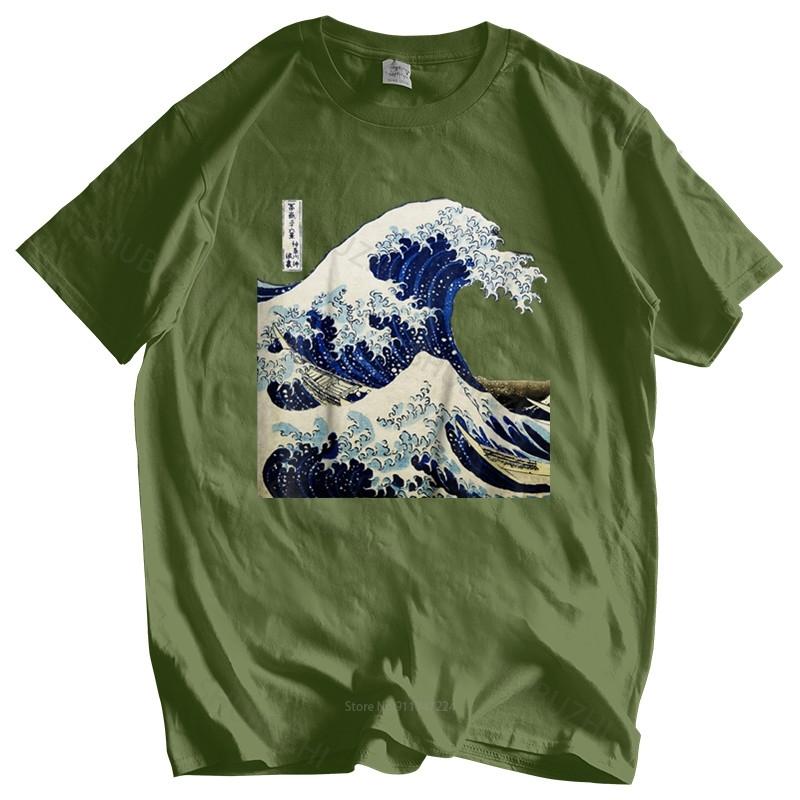 Лидер продаж брендовая футболка унисекс летняя хлопковая футболка Канагава японская футболка Великая волна винтажная футболка унисекс с графикой L 2228₽
