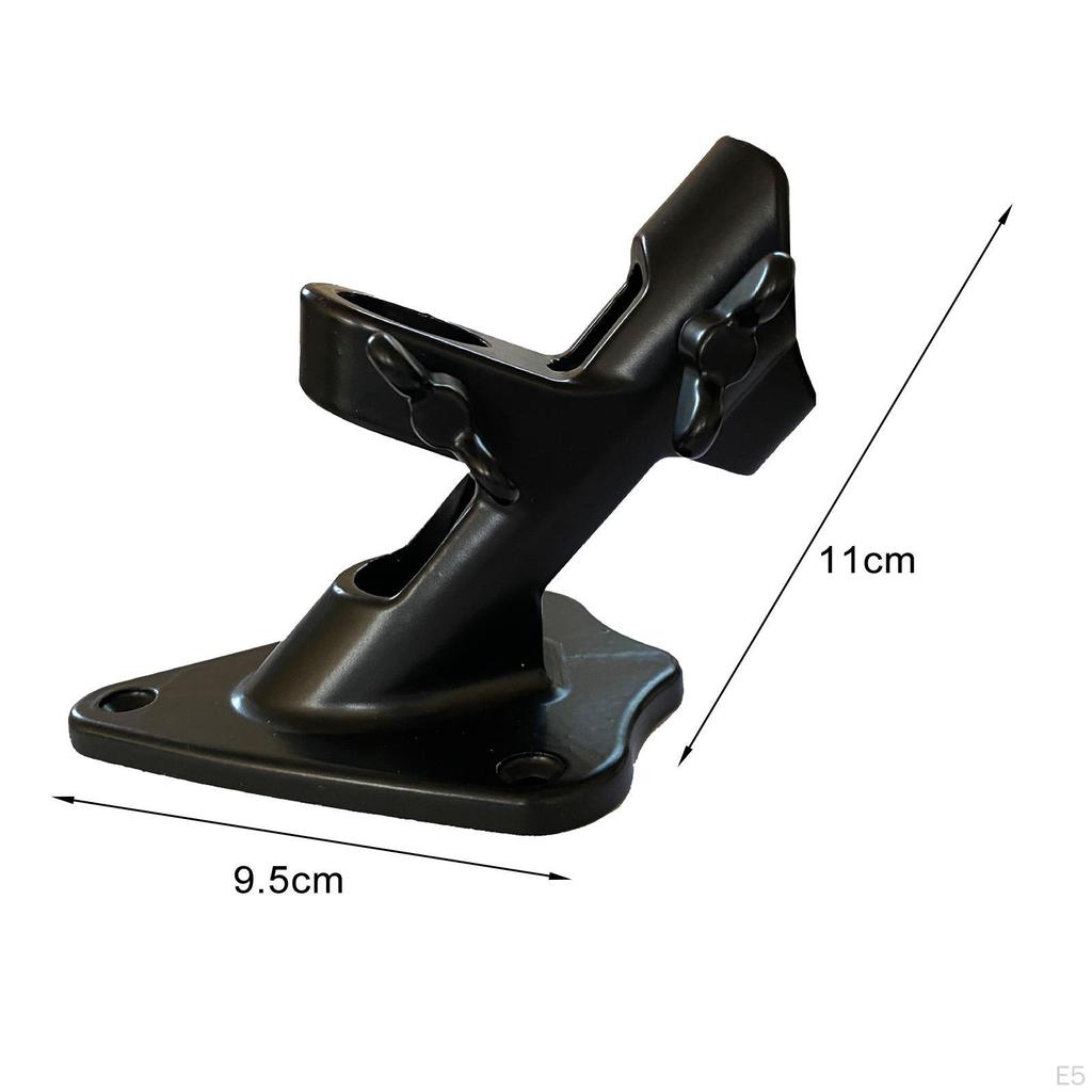 Flag Pole Holder Bracket Rust Resistance Heavy Duty Display Base Argent