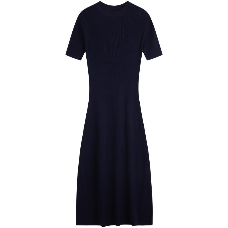 

Calvin Klein Elegant Ribbed Fitted Long Dress Short Sleeve Dress Women dresses 44B306G M