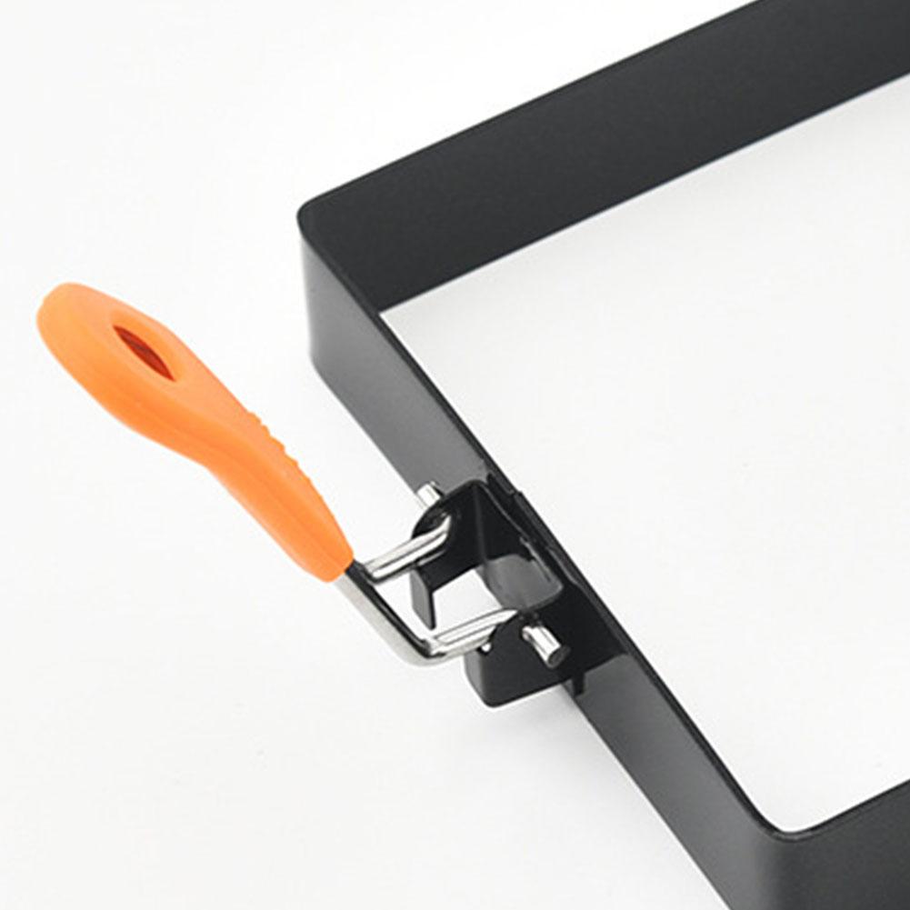 3.9 in 1/2 Pcs Egg Ring Square Egg Ring Stainless Steel Egg Pancake Cooking Ring with Anti-scald Handle Easy Clean for Breakfast