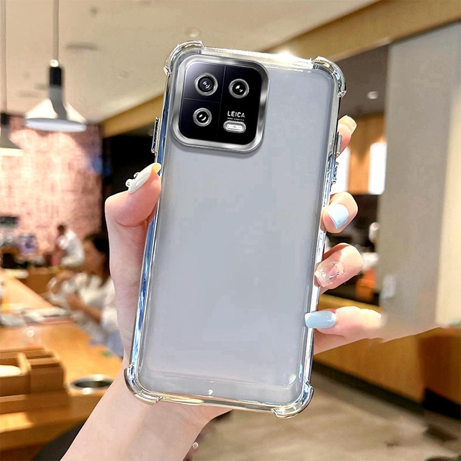 Airbag Shookproof Lens Case For Xiaomi Mi 11 Lite 5G 11i 12 12X 13 Pro 14 14T 15 Ultra 12T 13T 15T Plating Silicone Clear Cover