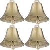 4Pcs Copper Cow Sheep Bells - Loud Metal Grazing Bells for Livestock Pets and DIY Crafts