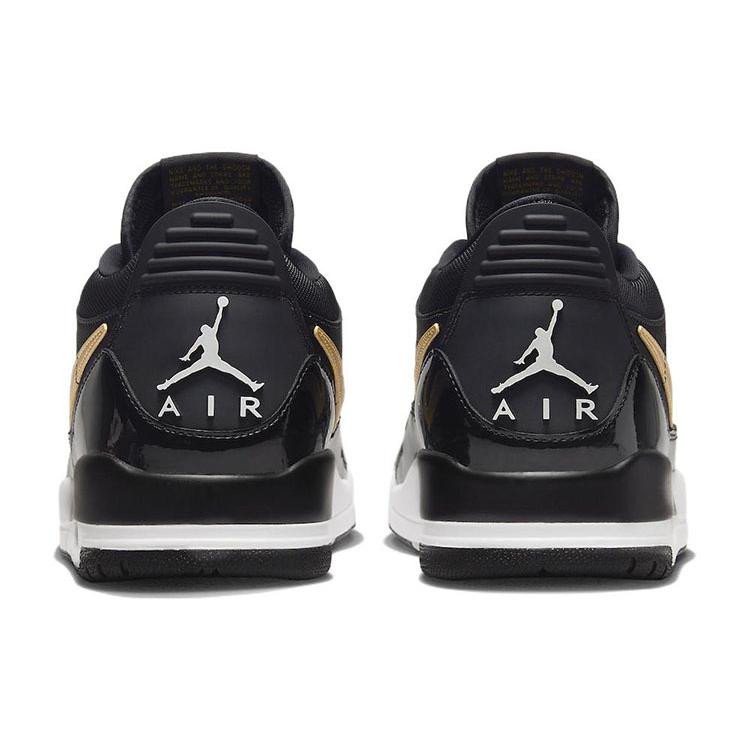 New JORDAN Legacy 312 Low Black Metallic Gold CD7069-071