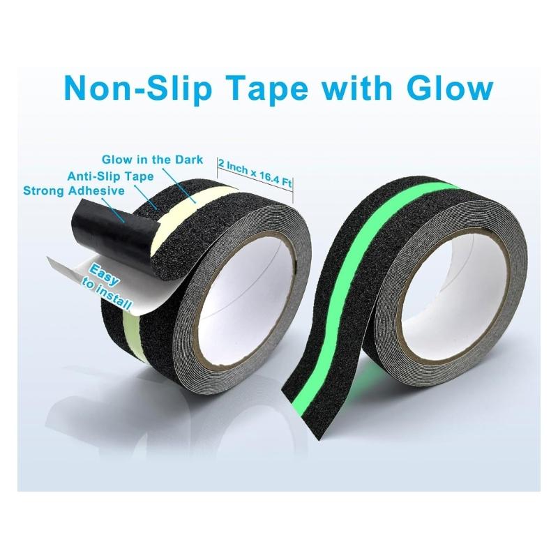 Anti Slip Tape 2Inch X 16.4 Ft High Tractions Grip Tape for Stair Step Anti Slip Stair Treads Outdoor Indoor Waterproof