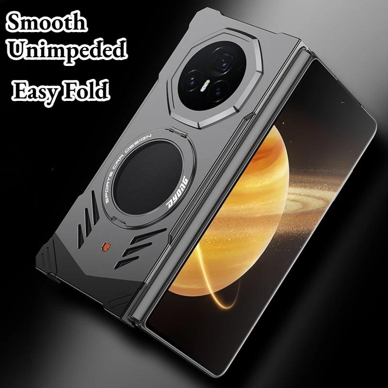 Luxury 360°Rotate Bracket Car Magnetic Armor Case for Huawei Mate X6 X5 X3 Aluminum Alloy Metal Rimless Heat Dissipation Cover