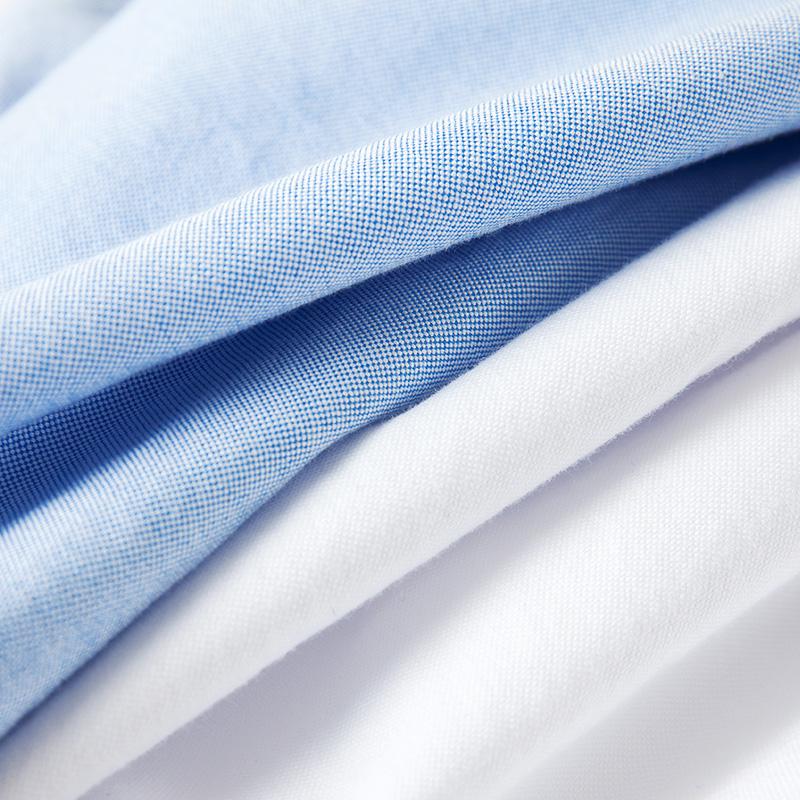 Cămașă Oxford cu mânecă lungă pentru bărbați, croială slim fit - Albastru uni, Negru sau Alb, stil coreean