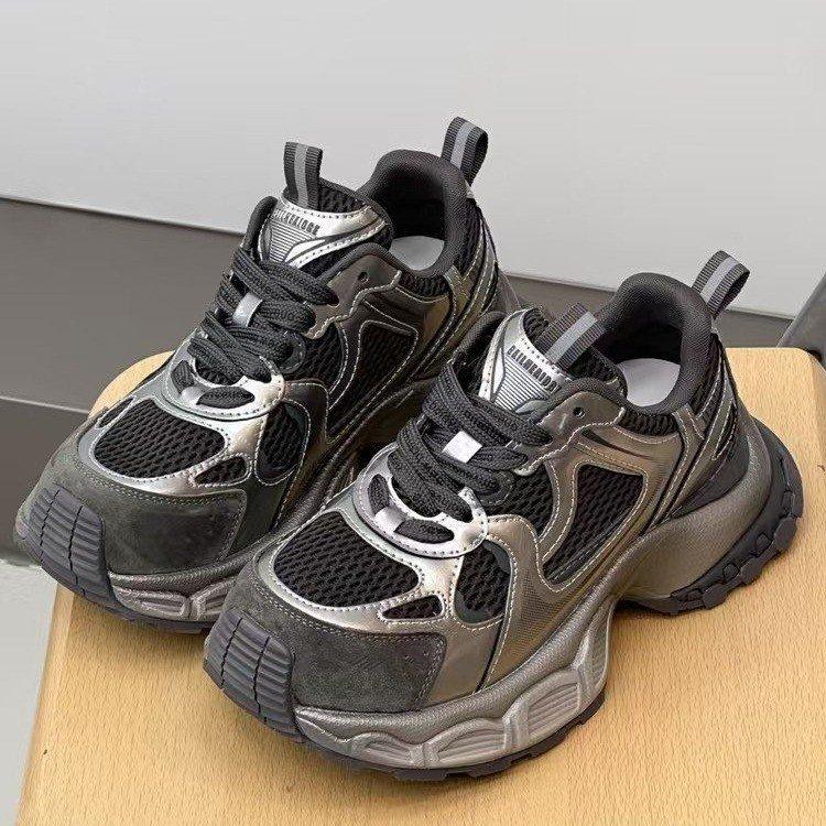 Daddy Shoes Girl 2025 New Autumn Soft Leather Thick-soled Ultra Light Soft-soled Fashion Casual Sports Shoes ins Trendy Shoes~