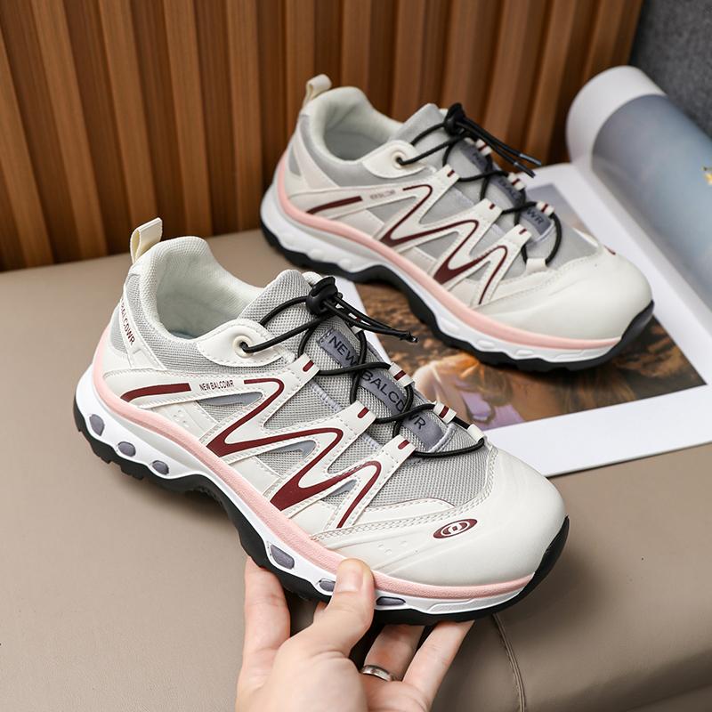 CRLAYDK Designer Damen Mesh Atmungsaktive Sneaker Outdoor Schnürschuhe Wanderschuhe Keilabsatz Sport Walking Reisen Rutschfest Arbeit Tennis