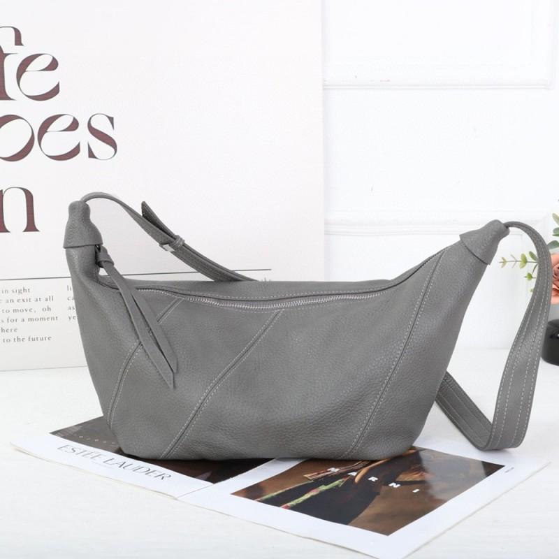 High End Natural Cowhide Dumpling Bag Versatile Genuine Leather Women's Casual Fashionable Single Shoulder Crossbody