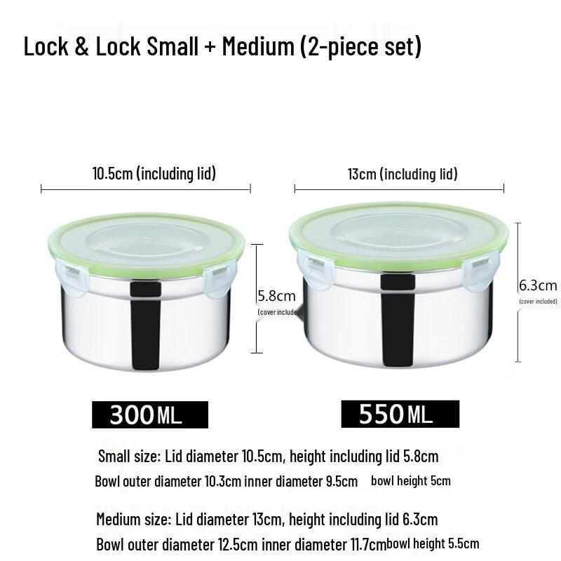 Lainuo 304 Stainless Steel Sealed Food Containers