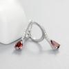 S925 Sterling Silver Jacinth Ear Clip Women's Refined Stylish and Versatile Stud Earrings Sweet Zircon Earrings Jewelry Anti-Allergy