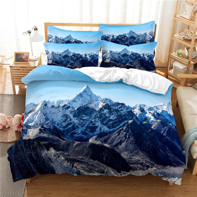 Comforter Printed Seascape Bedding Winter Bed Sets For Girl Spring Color Queen Size Us Queen 228X228Cm Bedclothes Dropship