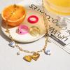 Youthway  Gold Plated Stainless Steel Love Heart Imitation Pearl Ceramics Pendant Necklace Trendy Versatile Accessories Gift