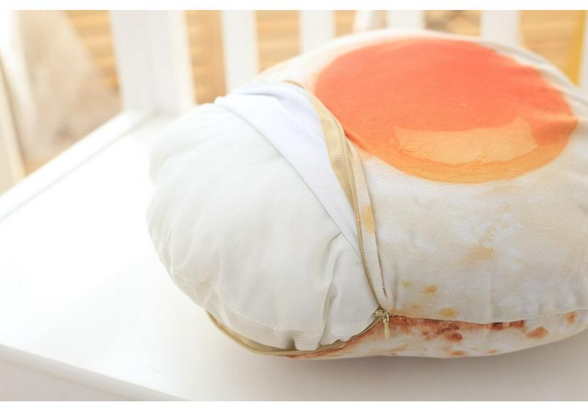 Creative Fried Egg Cushion Pillow: Washable Plush Toy