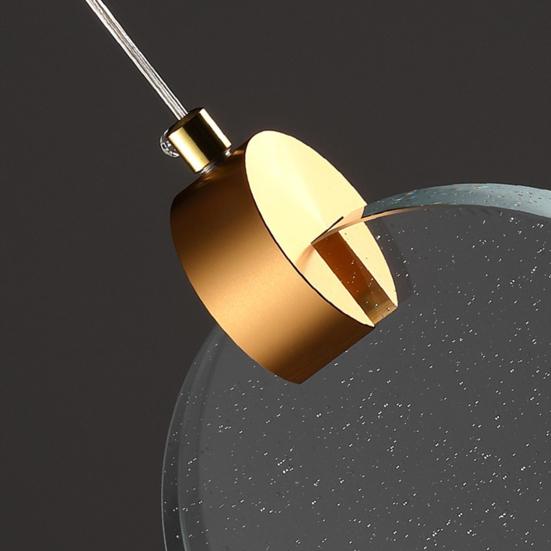 Modern LED Pendant Light Circular Pendant Lamp 3 Color Temperatures Easy To Install Decorative Chandelier Long Hanging Light