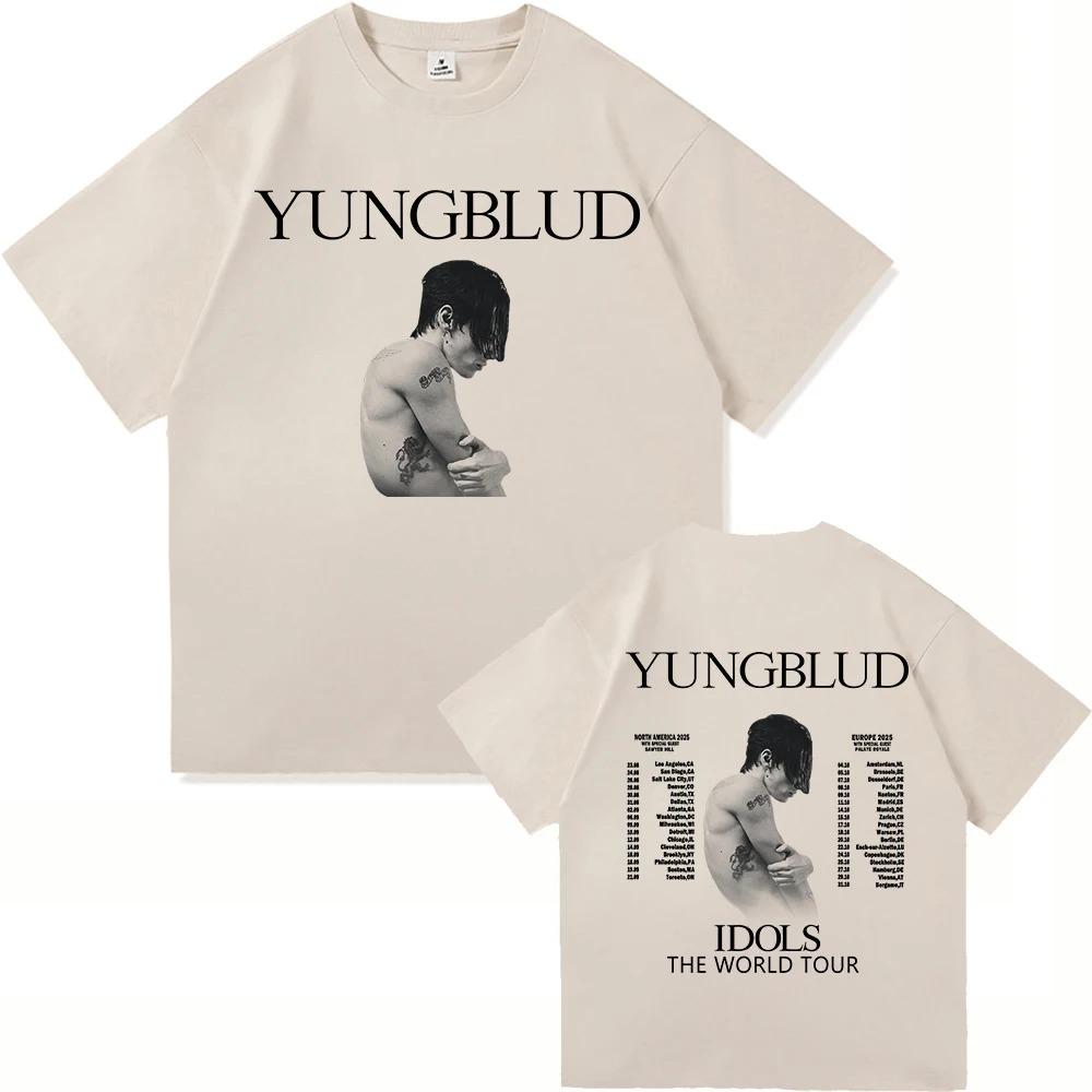 Yungblud Idols World Tour 2026 T Shirt New Fashion MenWomen Hip Hop Aesthetic Wings Tshirt High Quality Cool Cotton Tees Shirts