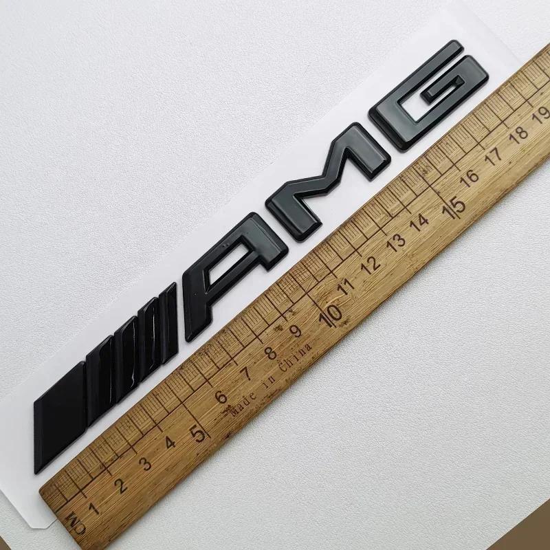 1pcs 3D ABS Black Logo AMG Emblem Letters  trunk Badge For Mercedes Benz W204 W205 W176 W177 W212 W213 AMG Sticker Accessories