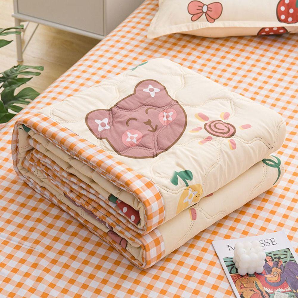 Bedroom Bedding Cover 150x200CM Comforter Washable Soft Comfortable Summer Quilt Printed Thin Wadding Blanket