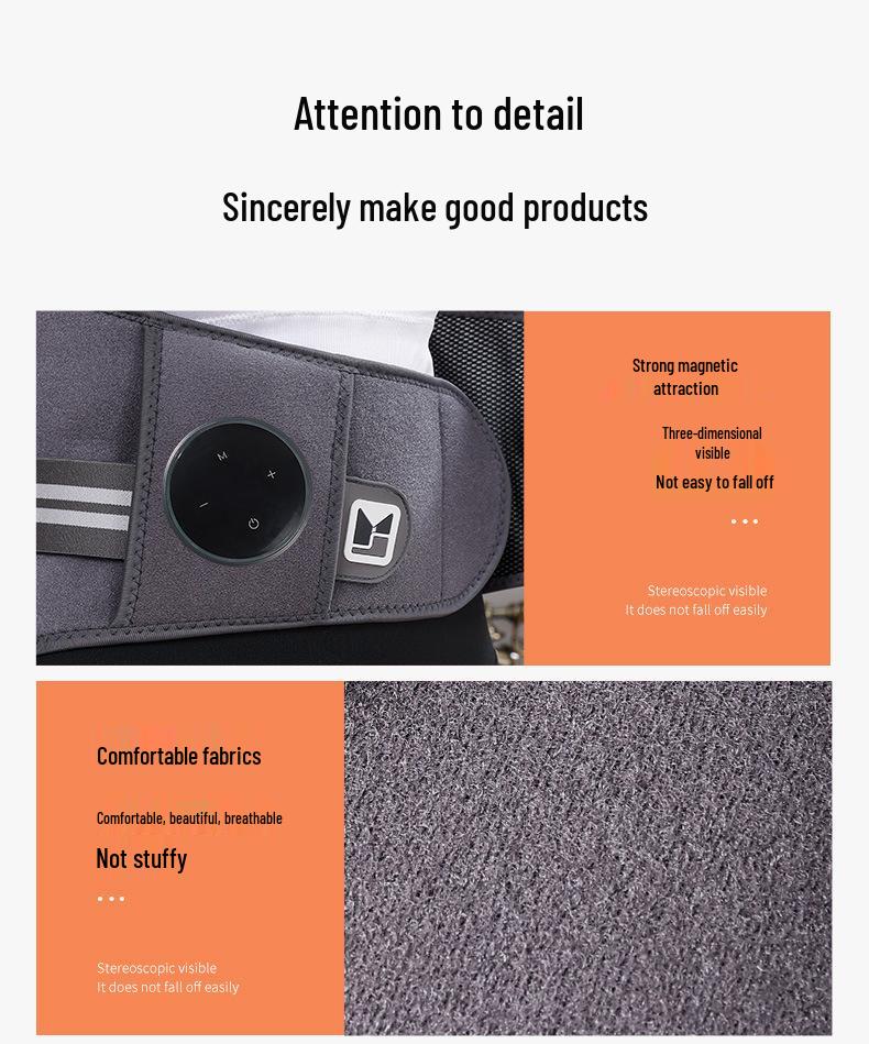 Breathable Sports Waist Support Belt with Steel Plate & Intelligent Massage