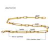 6mm Brede Roestvrij Staal Paperclip Schakel Choker Ketting Slank Goudkleurig Waterdicht voor Vrouwen En Mannen