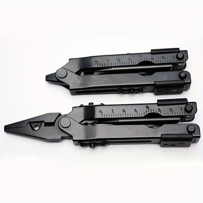 13 In 1 Stainless Steel Outdoor Survival Multitool Pliers Compact Pocket Knife with Nonslip Grip for Hiking Fishing Hunting.