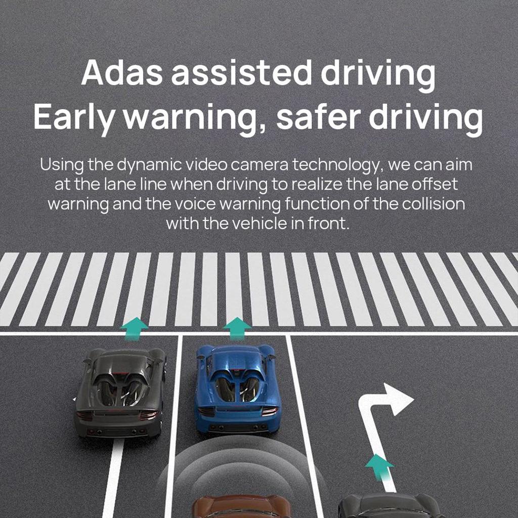 Dash Cam, Car USB Smart Dash Camera, ADAS Drive Assistant, Night Vision, Loop Recording,