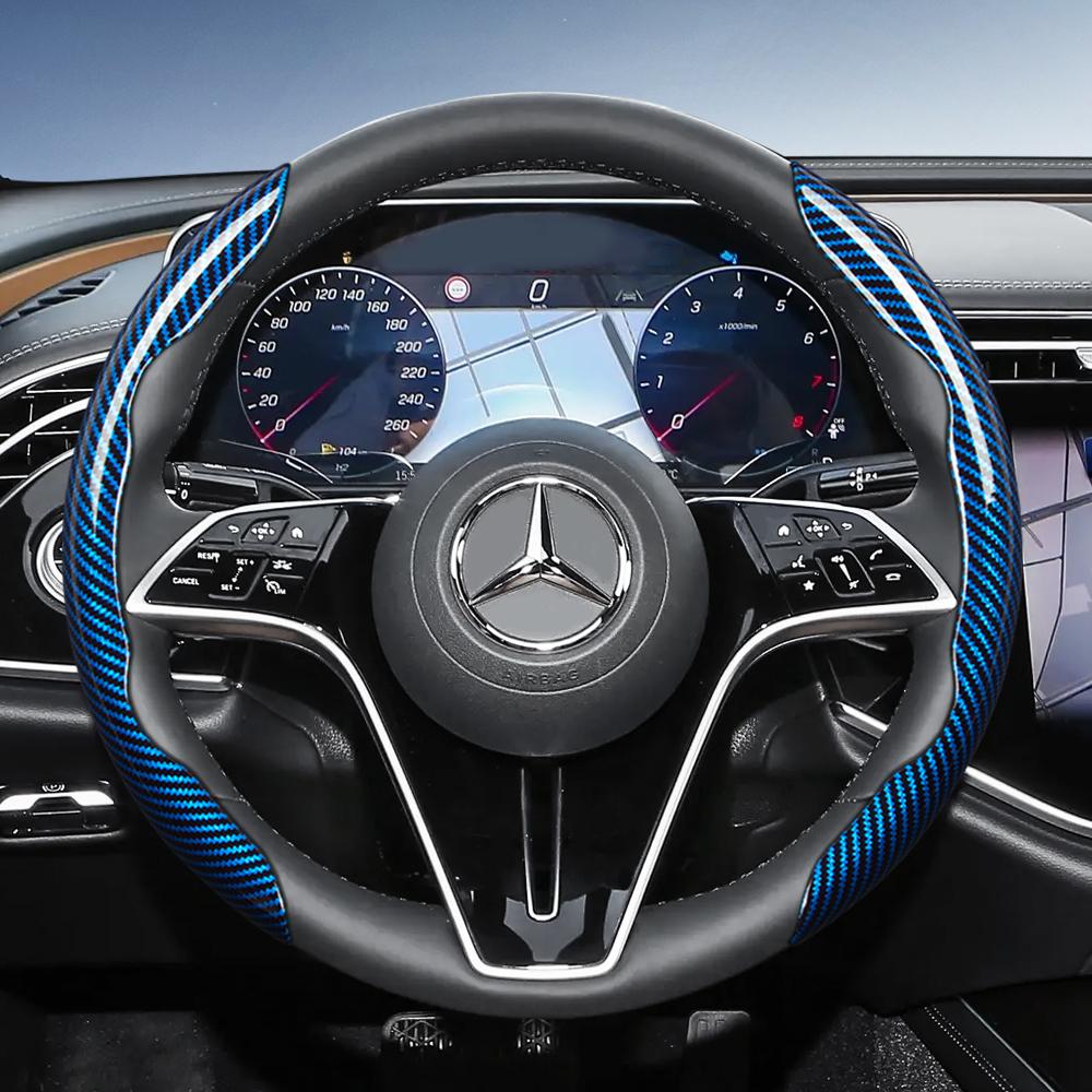 Geeignet für Mercedes-Benz Lenkradabdeckung mit Carbonfaser-Textur und segmentiertem Schnellverschluss-Design V g S a E C-Klasse Gle Glc Gla Glb Cls