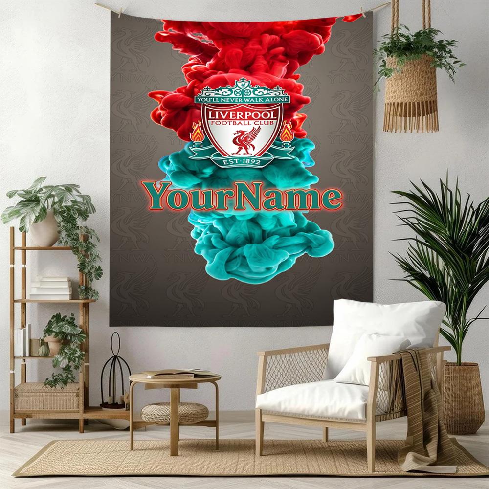 Liverpool Custom Your Name Wall Decor Tapestry Art For Pet Memorial Birthdaywedding Party Backdrop Family Gift