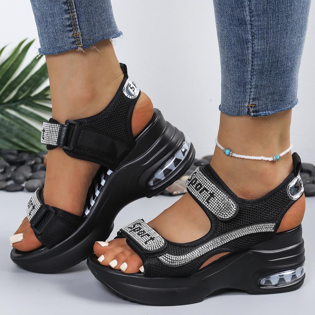 Fashionable and Elegant Sexy High Heel Sandals for Women in Summer New Round Toe Thick Sole Comfortable Casual Sandals