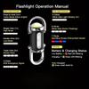 LED Portable Keychain Mini Flashlight Multifunctional Floodlight with Hook Suitable for Hiking, Reading, Fishing, Camping, and Emergency Use