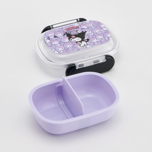 Skater Children's Lunch Box, Small Size, 1 Tier, 270ml, Fluffy Dome-Shaped Kids Lunch, Antibacterial Treatment, Made in Japan, Sanrio Kuromi Ushiro Sh