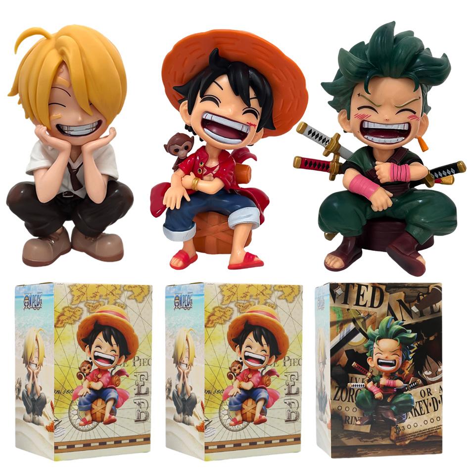 Hot 12-15cm Anime ONE PIECE 6pcs Set Monkey D Luffy Roronoa Zoro Action Figure Movie Model Toy Birthday Christmas Gift