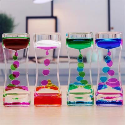 (HO)Two-color Spill Drops Home Hourglass Crafts Ornaments Oil Spill Ornaments 10ML