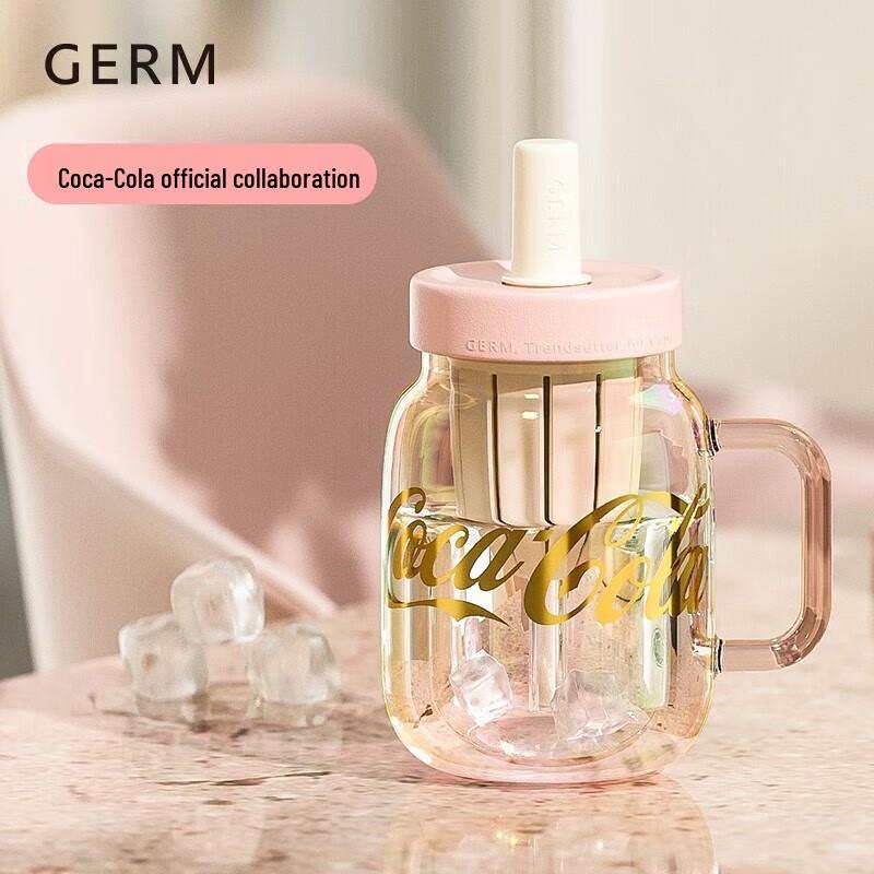 Germ Iridescent Pink Tea Infuser Straw Bottle 790ml