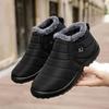 Fashion Cozy Men's Plus Size Solid Color Fleece Ankle Boots, Non-Slip Warm Slip-On Winter Boots for Ultimate Comfort