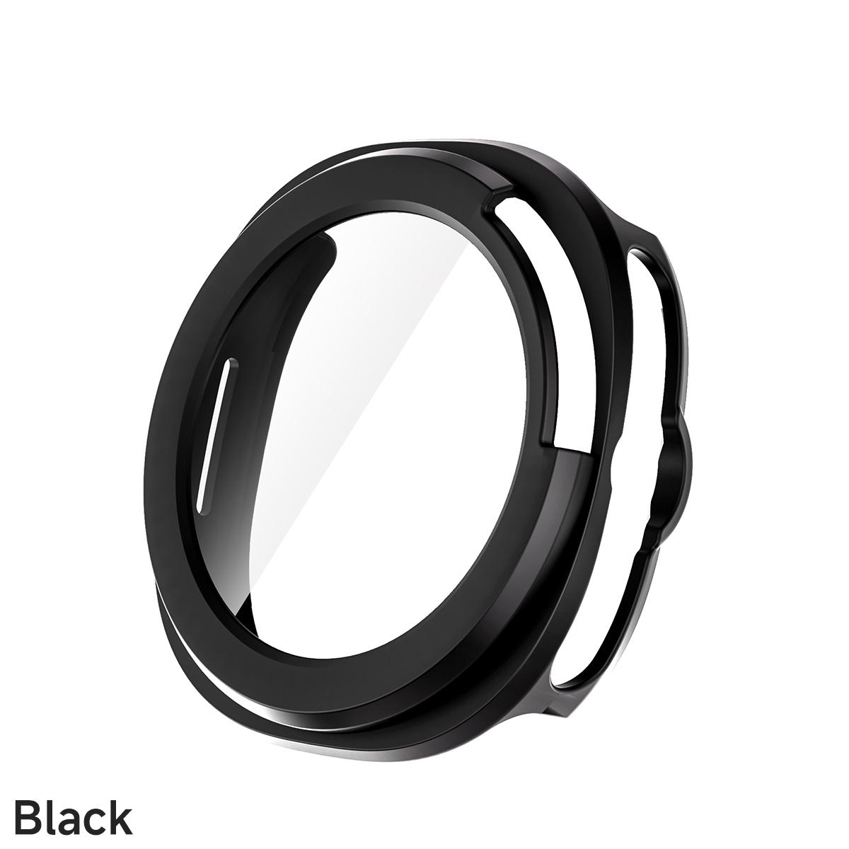 

Стекло+Чехол для Samsung Galaxy Watch 8 Classic Защитная пленка для экрана Тонкая противоударная накладка для Samsung Watch 8 46 мм Закаленный бампер Galaxy Watch 8 Classic чёрный