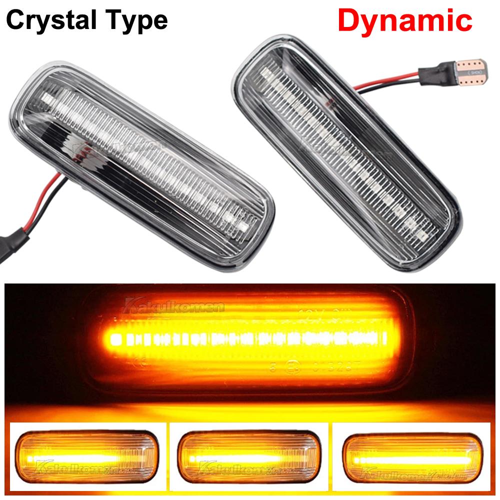 2Pcs Dynamic LED Side Marker Lights Turn Signal Indicator For Honda Civic EK 2/3/4dr Ballade CRV Prelude 95-99 Car Accessories